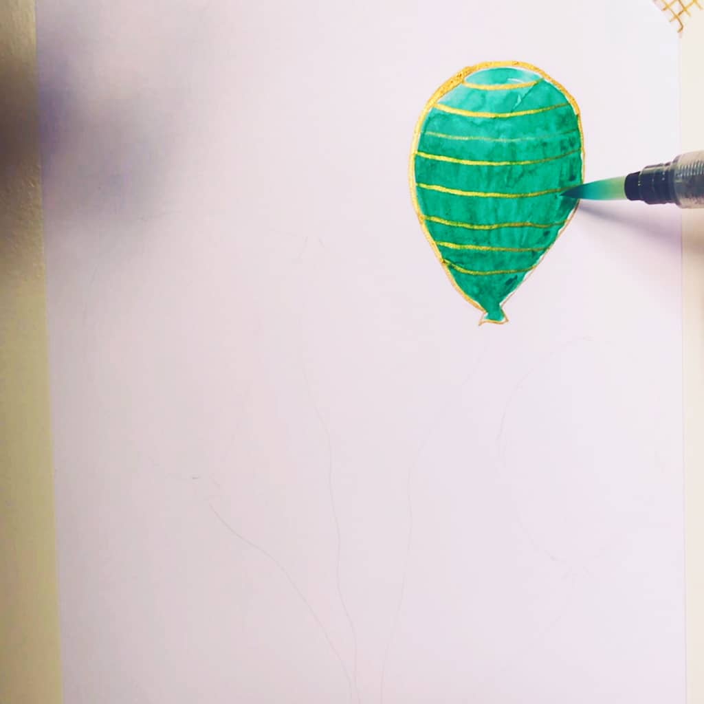 Step 2: Fill the balloon with watercolor