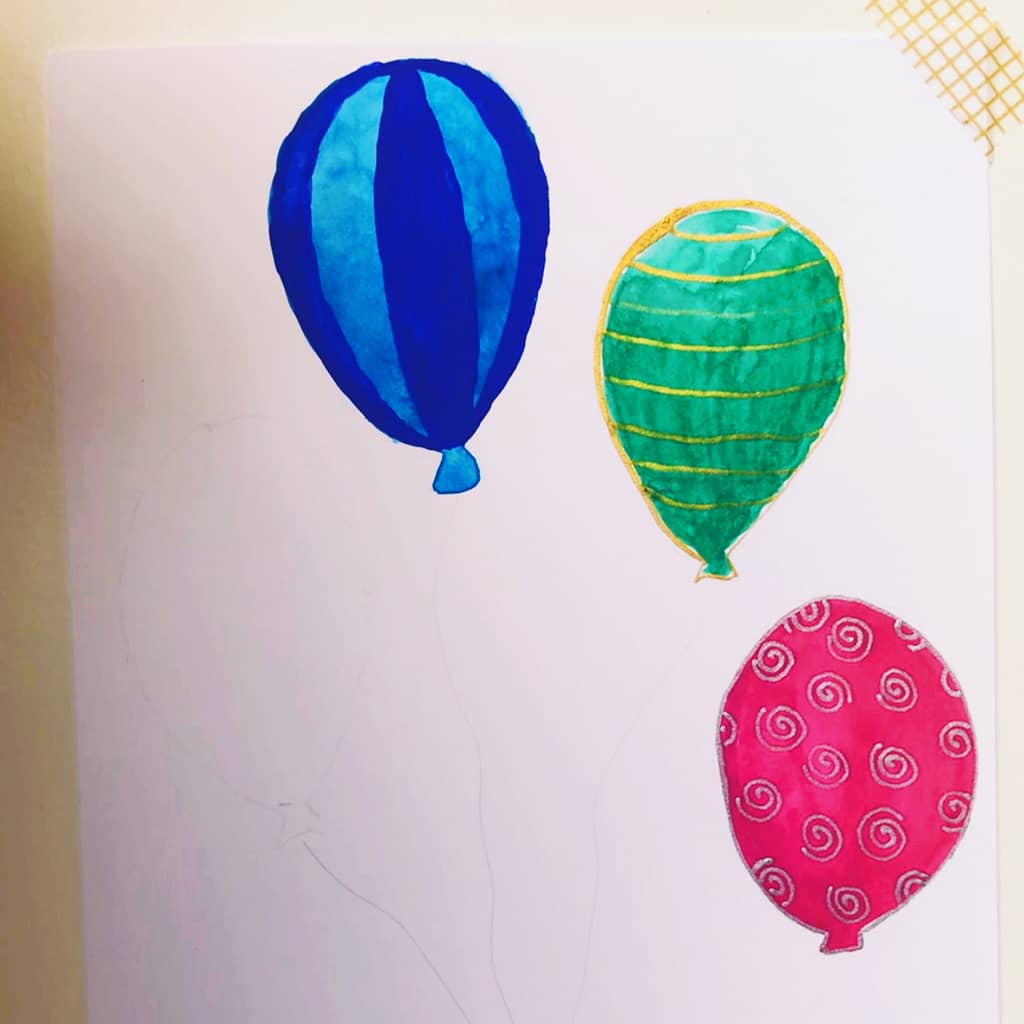 Step 6: Add a pattern with a gelly roll pen