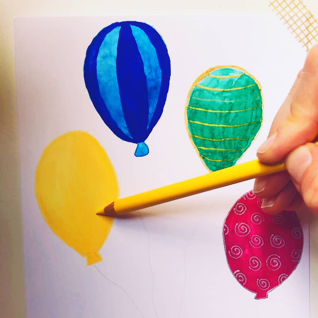 Step 8: Add some texture with colored pencils