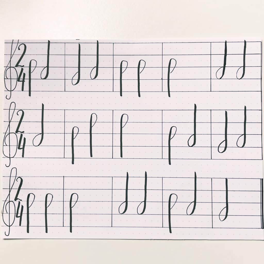Step 6: Continue writing all your ascending and descending loops until the song is finished