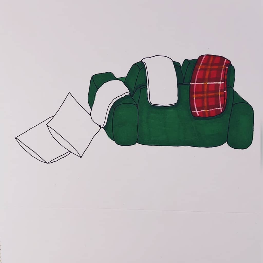 Step 3: Draw your first plaid pattern