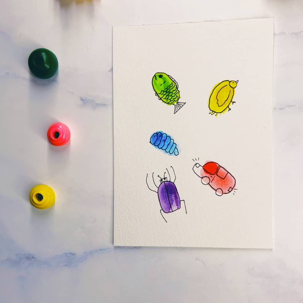 Step 4: See shapes and draw them to turn your fingerprints into art