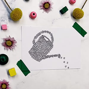 Step 3: Fill your entire object with small flowers