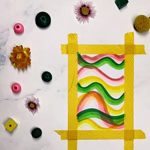 Step 2: Add some flowy lines in different shades around your first lines