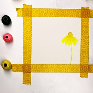 Step 2: Get the basic shape of your flowers on paper.