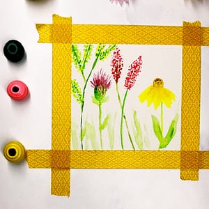 Step 3: Continue adding more flower shapes to your paper.