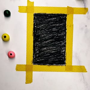 Step 1: cover your entire paper with charcoal or soft pencil