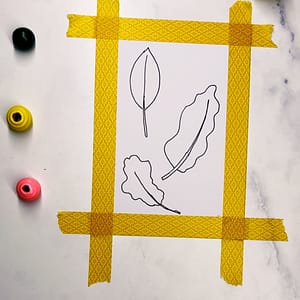 Step 1: Draw a few simple leaves
