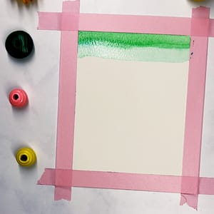 Step 2: Choose a second color and apply it right belowto the first line