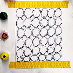 Step 2: Fill your whole page with rows of soothing circles