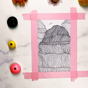 Step 2: Fill each section with wavy lines