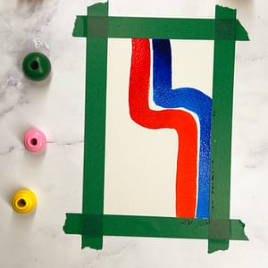 Step 2: Paint a parallel line along the curve you just created