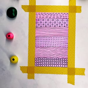 Step 3: Fill your sections with simple patterns.