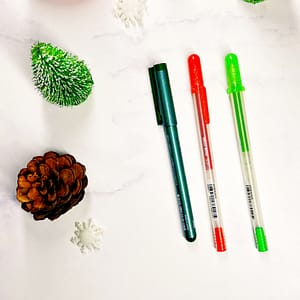 Supplies for the Neurographic Christmas: Drawing Calm with Pine and Berries exercise