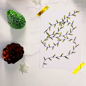 Step 4: Color the light bulbs a dark yellow