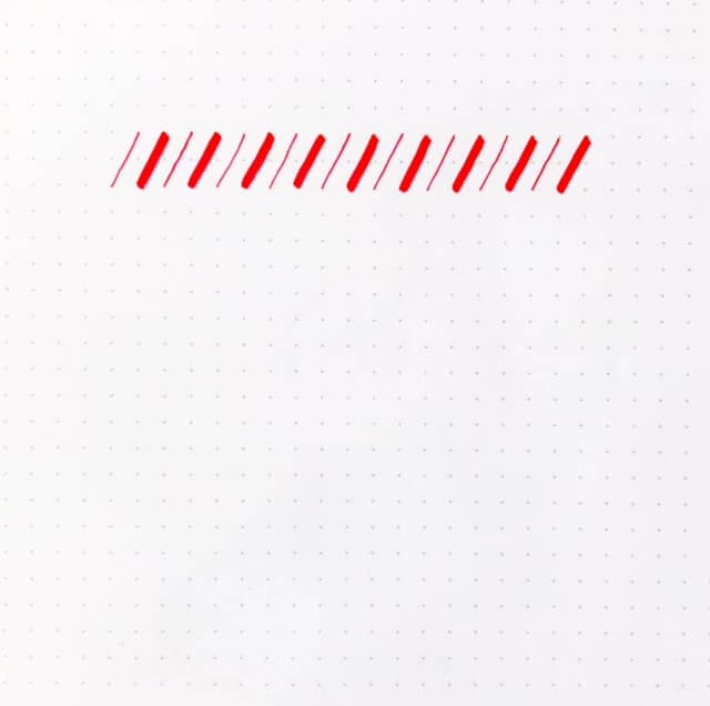 Step 3: Make a row with upstrokes and downstrokes