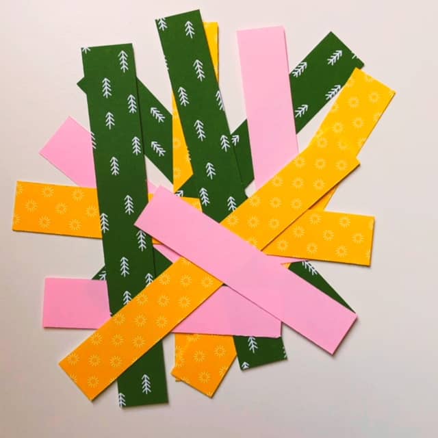 Step 1: Cut the paper into strips