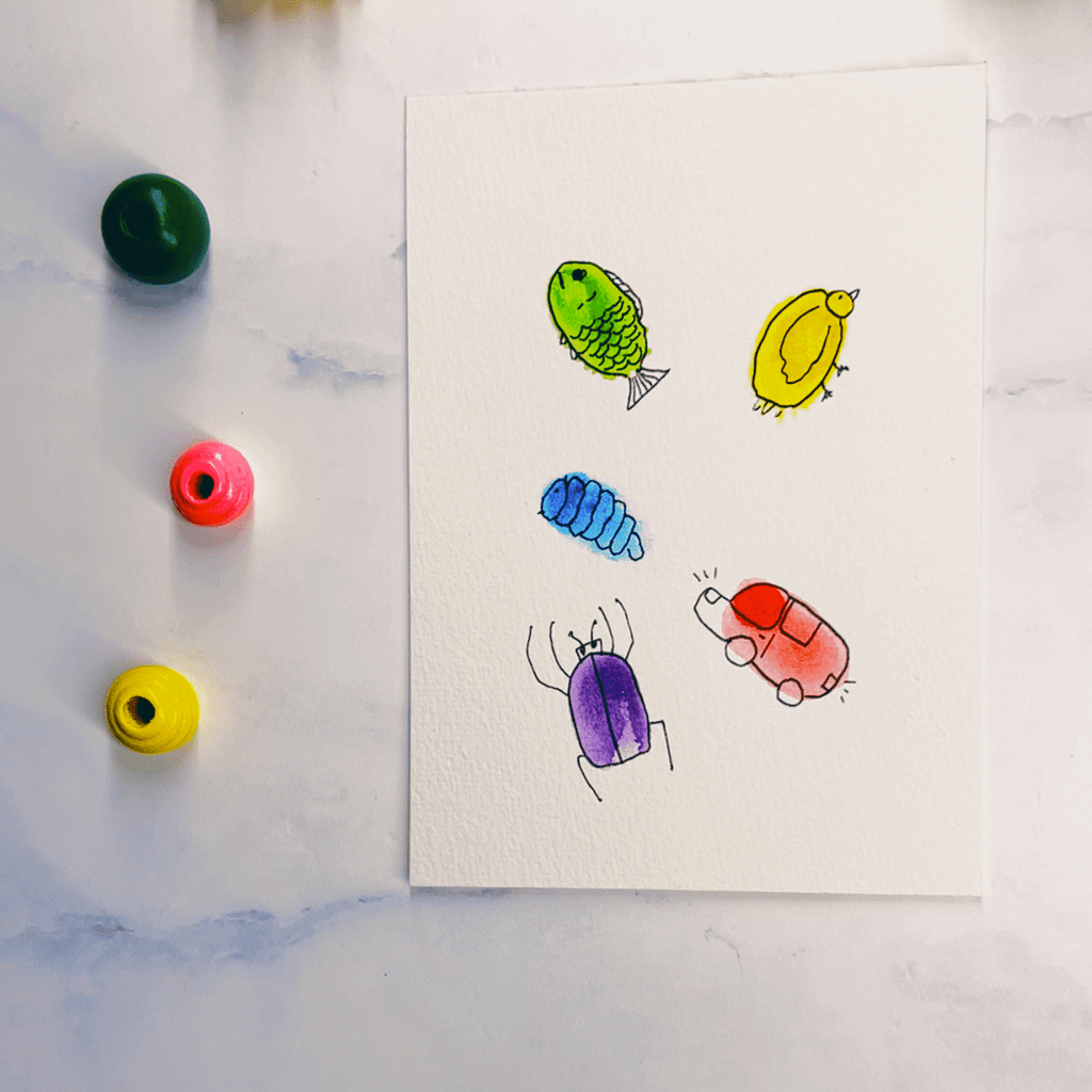 Step 4: See shapes and draw them to turn your fingerprints into art