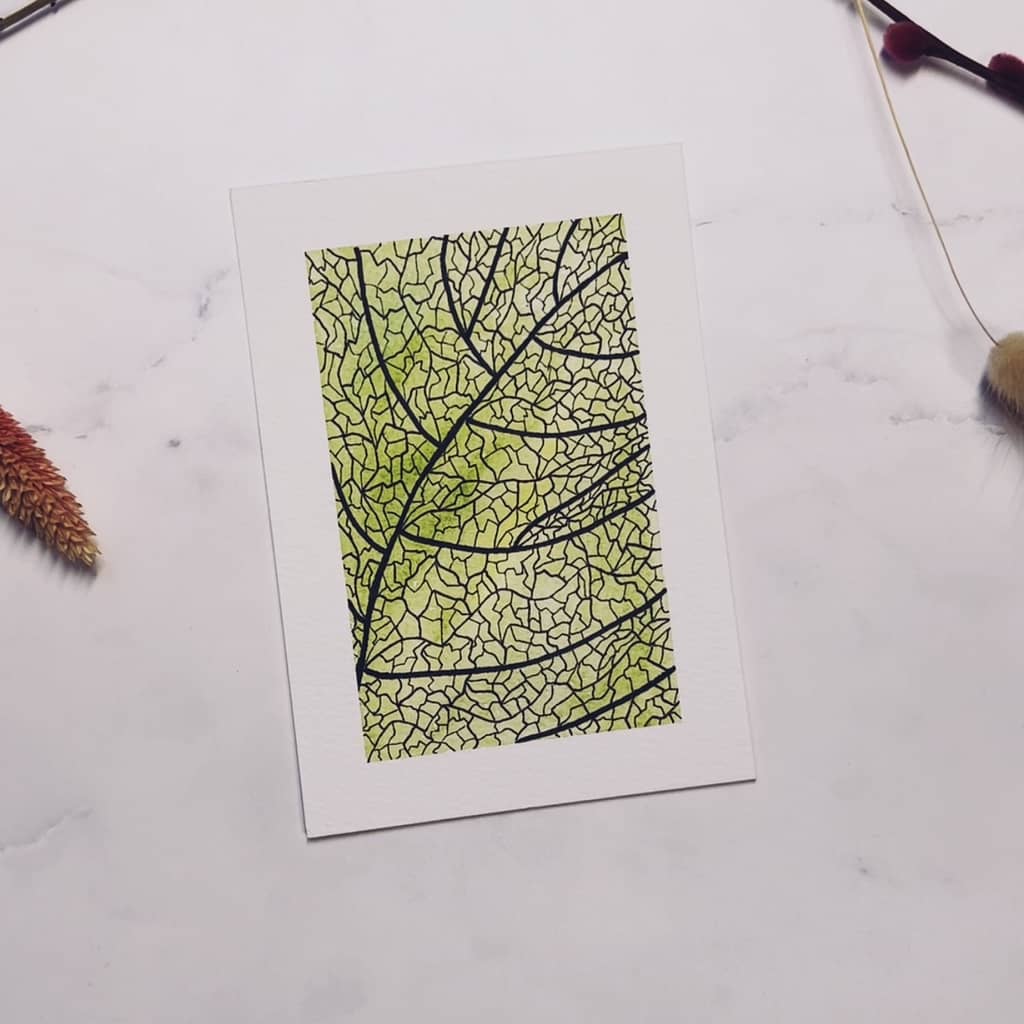 Step 5: Your mindful leaf pattern exercise is done