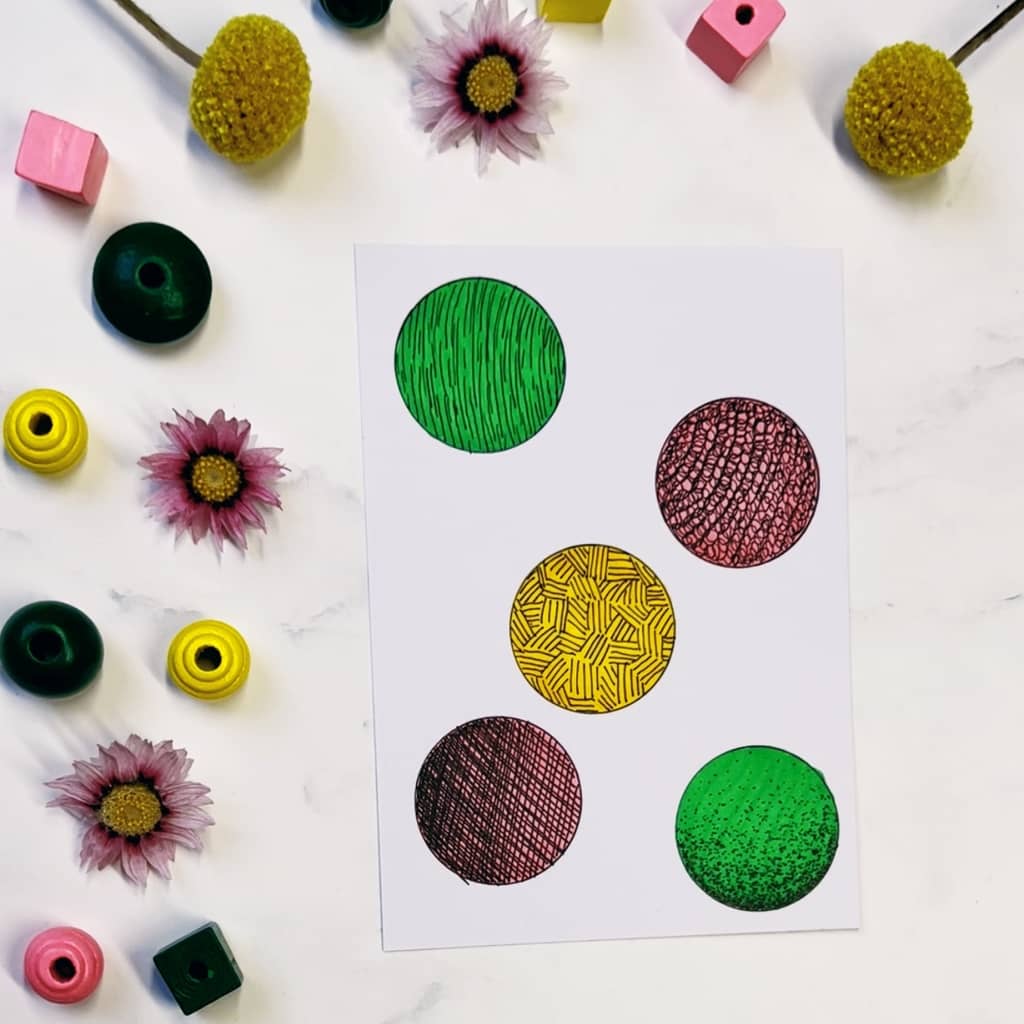 Step 7: Fill your circle with dots