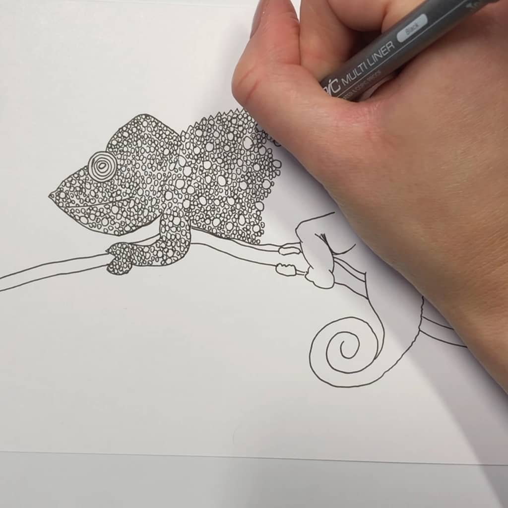 Mindful chameleon pattern exercise • The Creative Cooldown