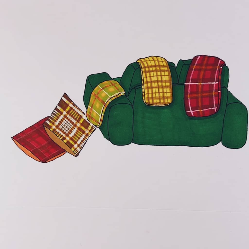 Mindful plaid pattern drawing exercise • The Creative Cooldown