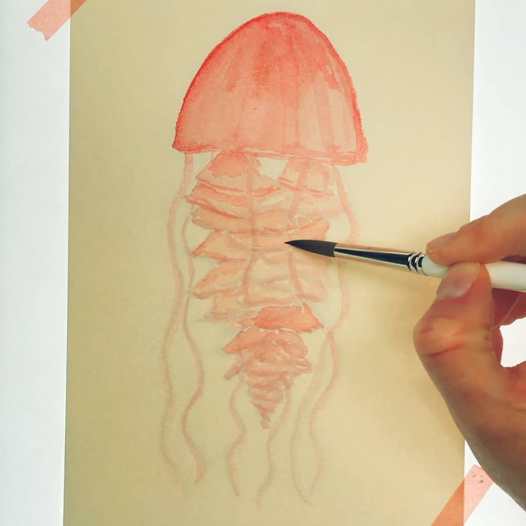 Mindful watercolor jellyfish exercise • The Creative Cooldown