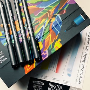 Supplies for the mindful chameleon pattern exercise