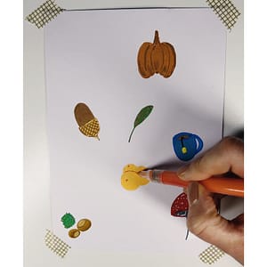 Step 3: If you use acrylic markers wait for the first layer to try before adding a new one