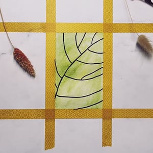 Step 3: Add some leaf-like lines to separate your paper into sections