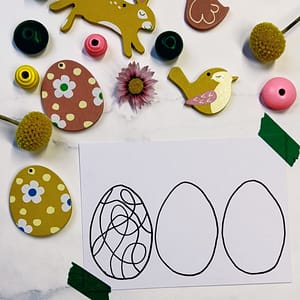 Step 2: Draw freeform lines across your egg
