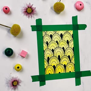 Step 5: Add black dots and small circles to your outer semicircle