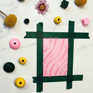 Step 2: Start with your lightest color and add thick and small flowy lines