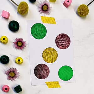 Step 6: Fill your circle with cross-hatching