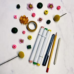 Supplies for the mindful horizontal pattern exercise