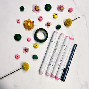 Supplies for the mindful mountains exercise