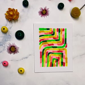 Step 3: Continue until your page is filled with multicolored lines