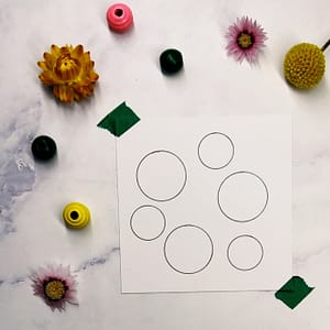 Step 1: Draw a few circles
