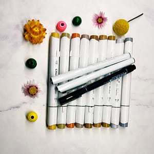 Supplies for the Mindful Moments: Therapeutic Coffee Bean Drawing exercise