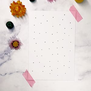 Step 1: randomly place dots on your page.