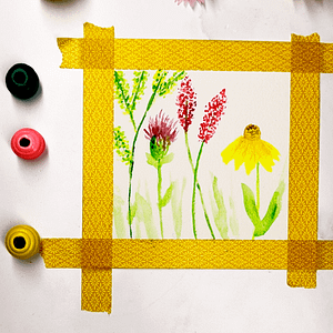 Step 3: Continue adding more flower shapes to your paper.