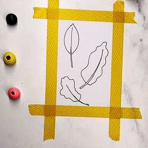 Step 1: Draw a few simple leaves