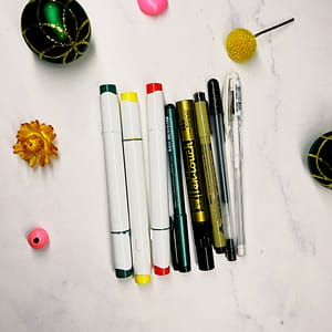 Supplies for the Sketching Simple Christmas Presents exercise