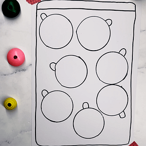 Step 2: Fill your page with circles and add a small semi-circle tab to each circle