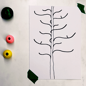 Step 2: Add the curved branches