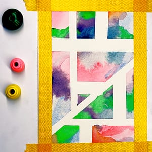 Step 3: Remove the washi tape in the middle