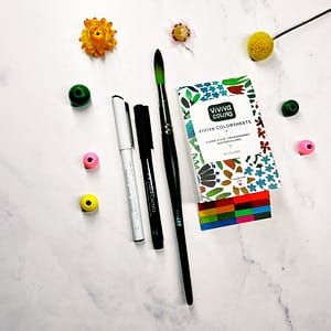 Supplies for the balloon pattern drawing exercise