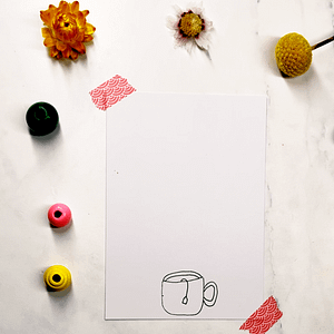 Step 1: Draw a simple cup of tea