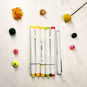 Supplies for the A Quick Autumn drawing exercise to Help You De-Stress in 5 Minutes