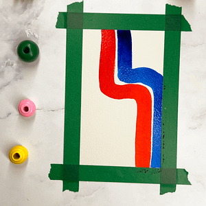 Step 2: Paint a parallel line along the curve you just created